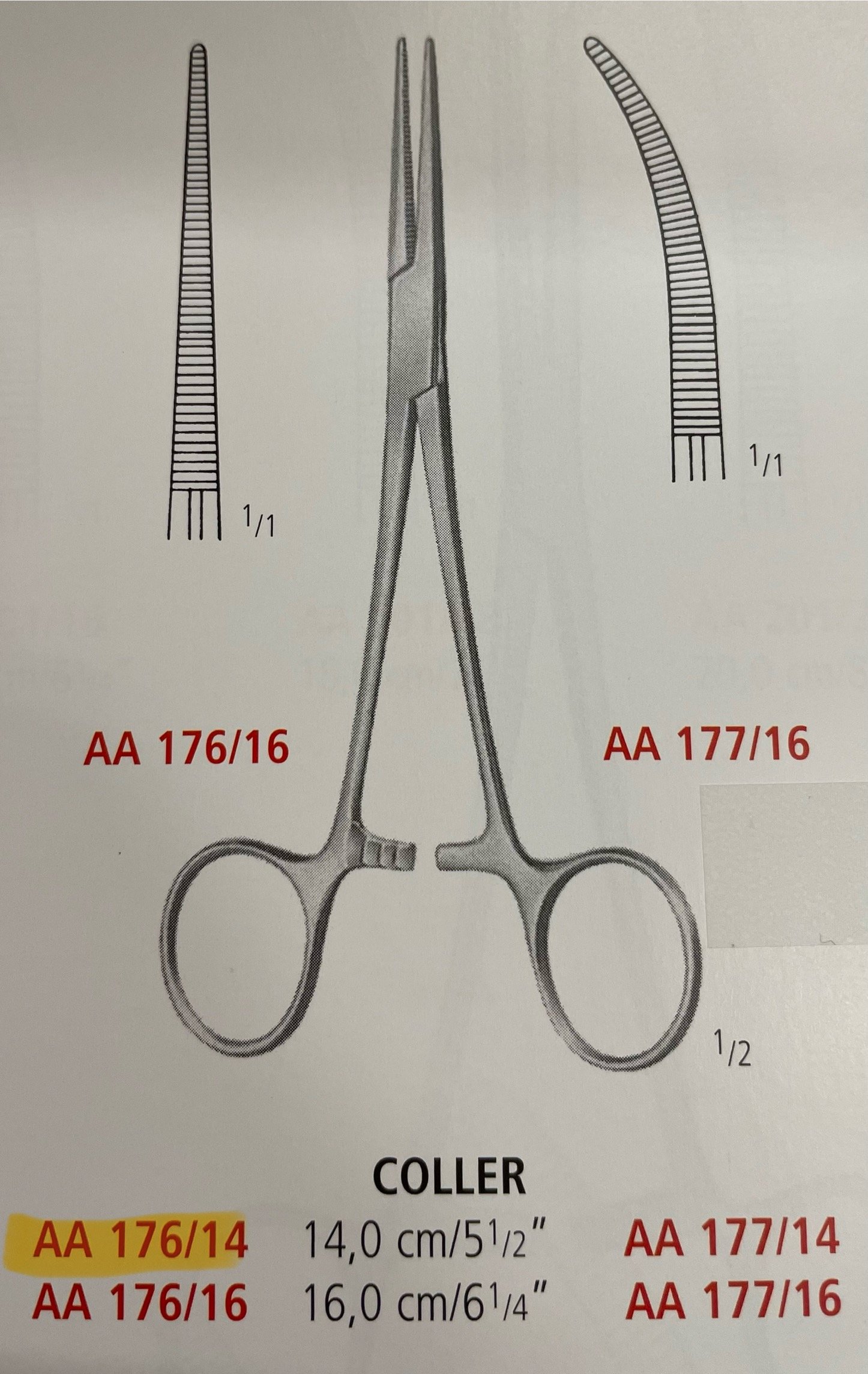 COLLER FORCEPS STRAIGHT/CURVED